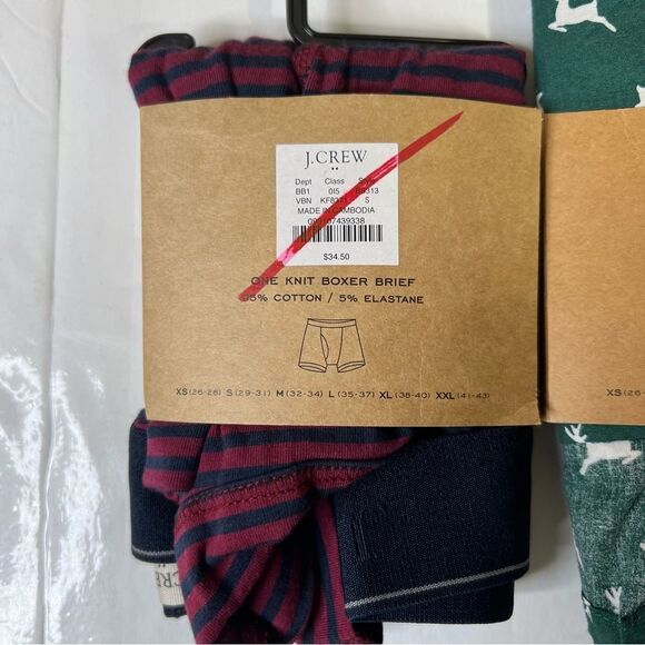 Nwt 2 pair small J. CREW Men’s Woven Boxer and knit boxer New - Picture 4 of 8